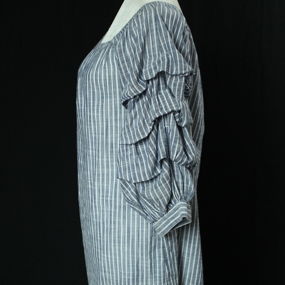 AE | Blue & White Stripped Dress | Sz M - Picture 8 of 13